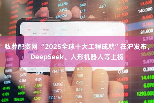 私募配资网 “2025全球十大工程成就”在沪发布，DeepSeek、人形机器人等上榜